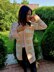 Crochet cardigan with bell sleeves