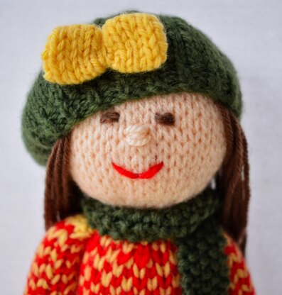 Aster Rag Doll Knitting Pattern - Toy Knitting Pattern