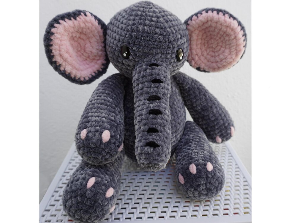Crochet elephant hat clearance