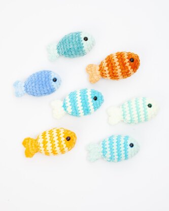Fish amigurumi, no sew crochet pattern