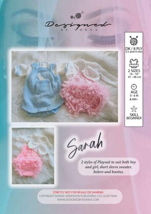 "Sarah" DK Knitting Pattern