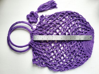 Shopping netting bag easy crochet pattern