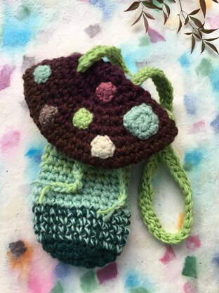 Crochet mushroom bag