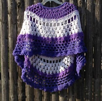 Purple Crochet Poncho