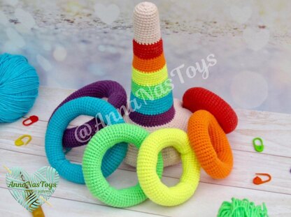Rainbow stacking rings