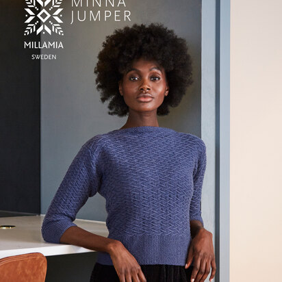 Minna Jumper - Knitting Pattern for Women in MillaMia Naturally Soft Merino - Downloadable PDF