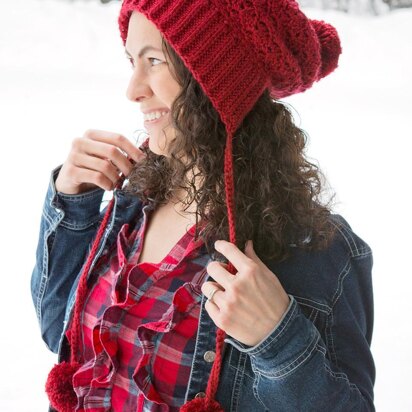 Cranberry Twist Slouchy Bonnet