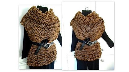 889-Cowl Neck Vest