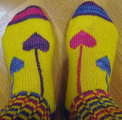 Hippie Heart Socks