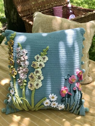 Crochet shop cushion cover