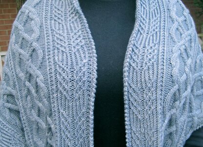 Warm Lundy Pocket Shawl