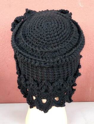 Crochet Tutorial Pattern for my Cosmosicula's hat. Retro style hat. Elegant winter hat. Pdf 25 pages, 64 photos, 5 videos. English version.