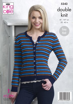 Sweater & Cardigan in King Cole Luxury Merino DK  - 5243 - Downloadable PDF