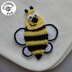 Bee Applique/Embellishment Crochet * Bee, Garden Bugs collection including free base square pattern
