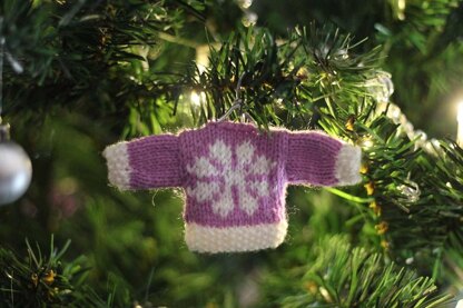 Christmas Glamour Mini Snowflake Sweater Decoration