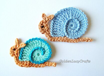 Crochet Snail Applique