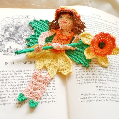 Daffodil Spring Fairy Bookmark