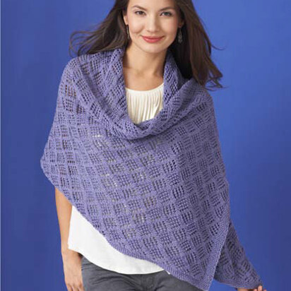 Diamond Lace Wrap in Patons Grace - knitting pattern