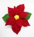 Crochet pattern decoration poinsettia in 2 versions - easy and decorative