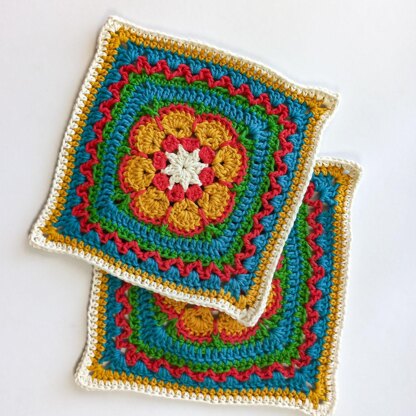 Flower 9-inch Blanket Square