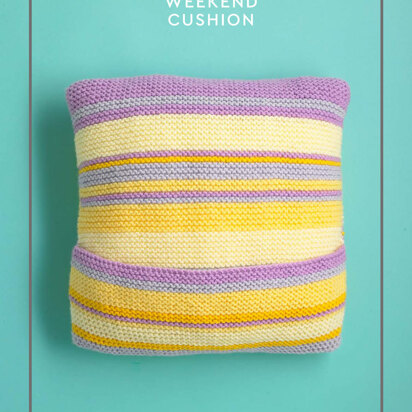 "Weekend Cushion" - Free Cushion Knitting Pattern For Home in Paintbox Yarns Simply Chunky