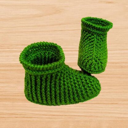 Crochet Green Bootie