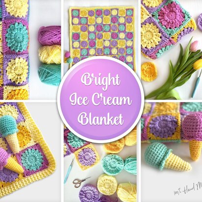 Bright Baby Blanket + Ice Cream