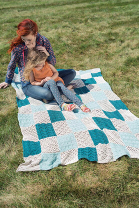 Hydrangea Blanket in Berroco Modern Cotton - Downloadable PDF