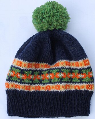 Hat With Fair Isle Border