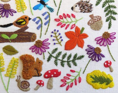 Stitchdoodles A Walk in the Woods Hand Embroidery Pattern