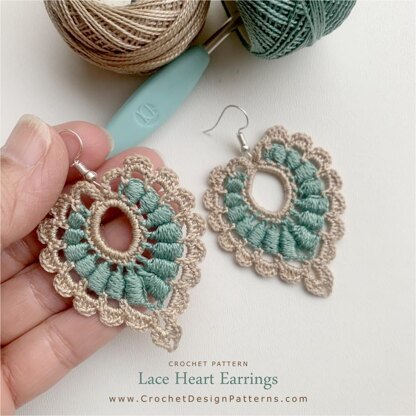Heart Earrings | Crochet Pattern