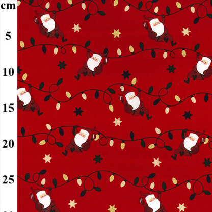 Santa and Lights (Red)