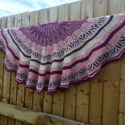 Brioche Blossom Shawl