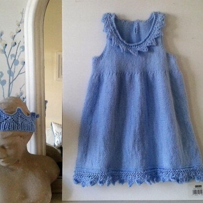 Little Princess dress and crown - knitting pattern