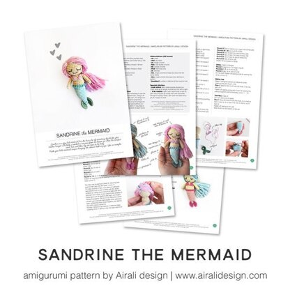 Sandrine the little amigurumi mermaid