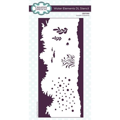 Creative Expressions Water Elements DL Stencil