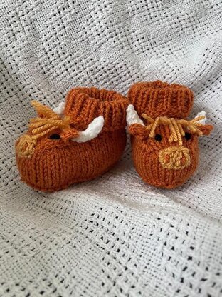 Highland Cow baby boots