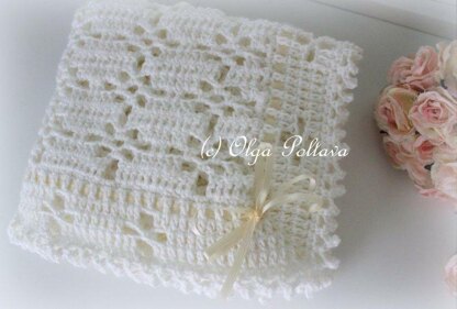 White Lace Baby Blanket