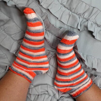 Toe Up Simple Socks No 3