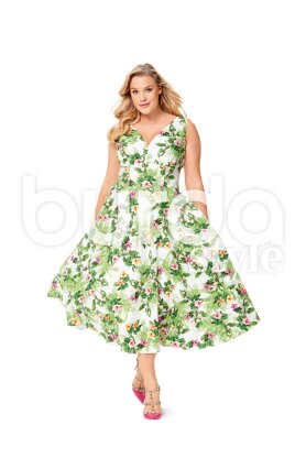 Burda Style Women's Short Sleeve Dress B6549 - Paper Pattern, Size 20-30