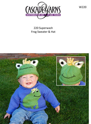 Cascade Yarns W220 220 Superwash Frog Sweater & Hat (Free)