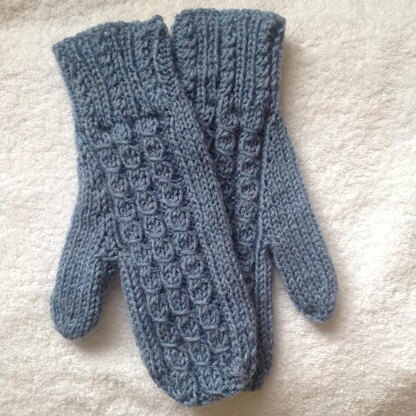 Mock Cable Twist mittens