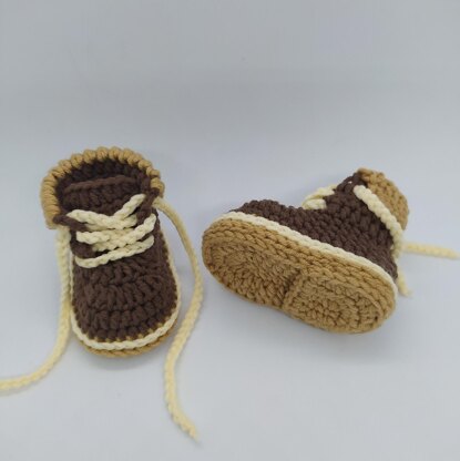 Work Boots Baby Booties