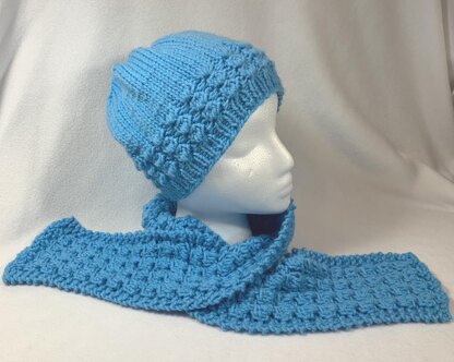 Winter Iceberg Neck Scarf and Hat