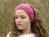 Leaf Motif Headband Worked in the Round