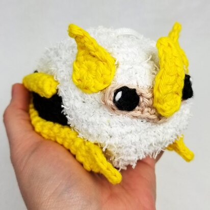 Marshmallow the Bat Scrubby Amigurumi