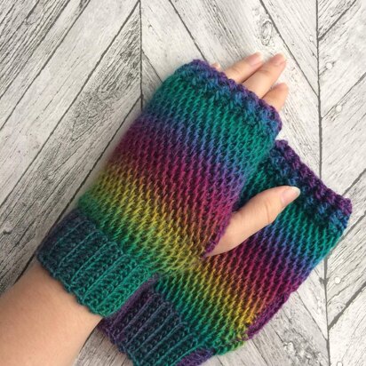 Rainbow Wrist Warmers