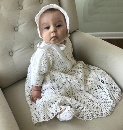 Knitted store christening outfit