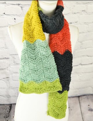 Mad Mod Scarf in Cascade Anthem Rondo - W826 - Downloadable PDF