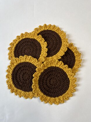 Sunflower coaster set